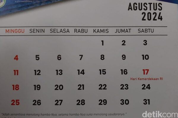 Tanggal Merah Agustus 2024: Ada 5 Hari Libur